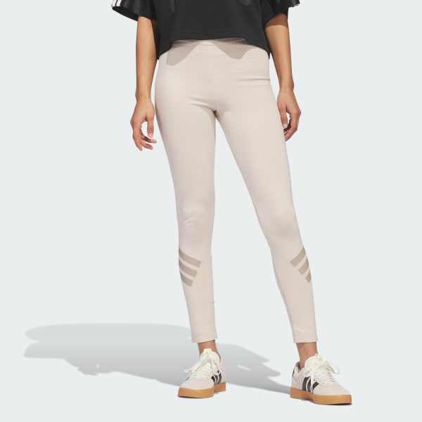 Beige Future Icons 3-Stripes Leggings