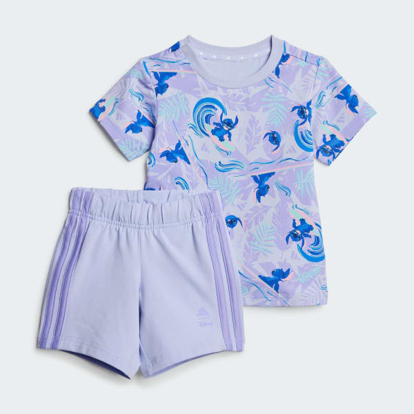 Fioletowy ZESTAW ADIDAS DISNEY LILO & STITCH T-SHIRT