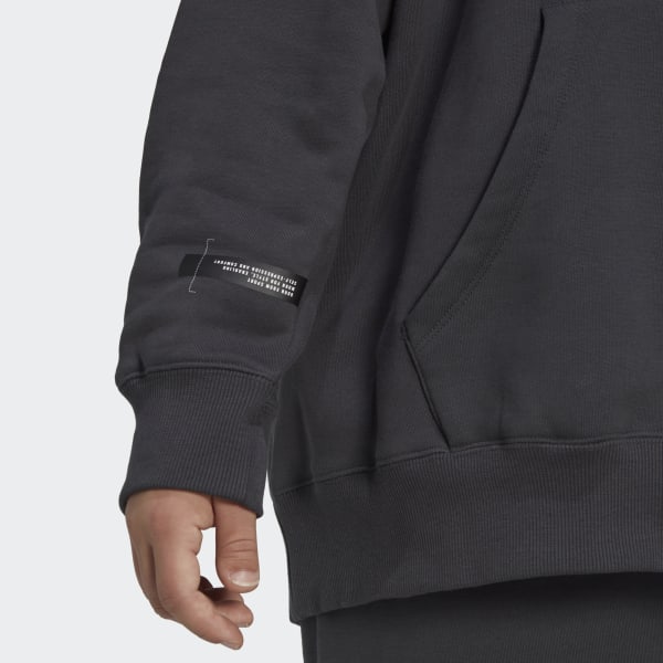 Grijs Oversized Sweatshirt met Capuchon (Grote Maat) UG639