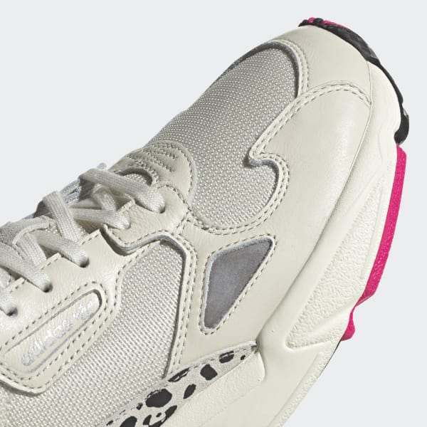 adidas falcon off white core black shock pink