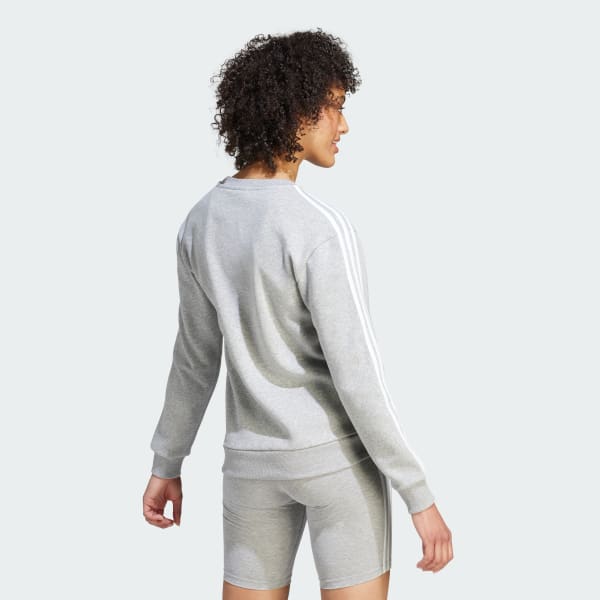 Grey Essentials 3-Stripes Fleece Sweatshirt