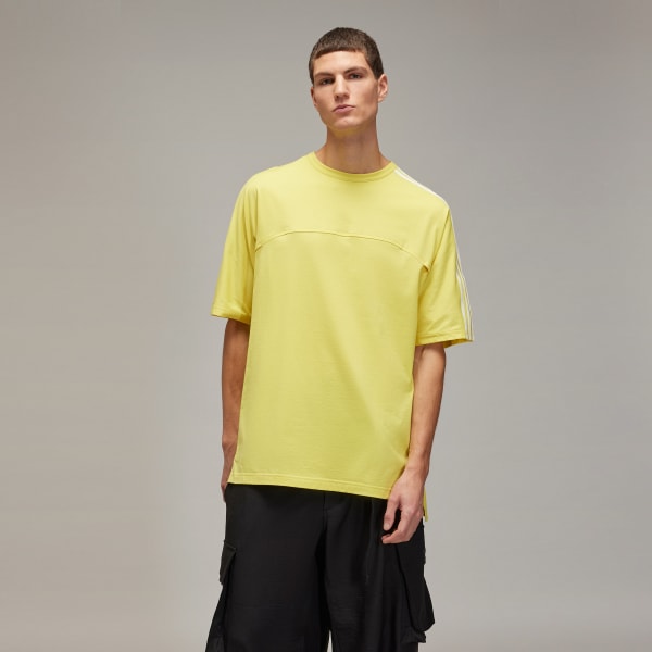 Yellow Y-3 3-Stripes Short Sleeve Tee