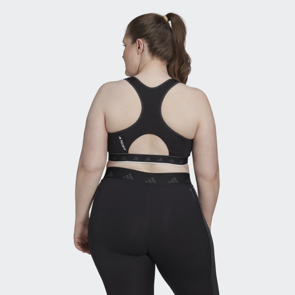Black Hyperglam Powerreact Medium-Support Techfit Training Bra (Plus Size) BVS43