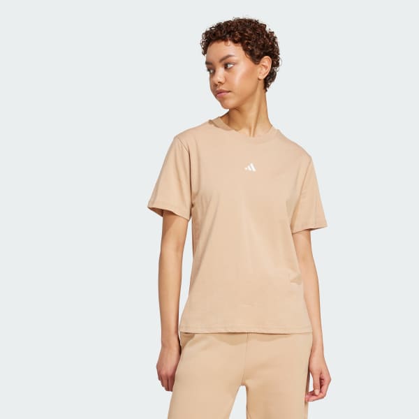 Marron T-shirt coton petit logo Essentials