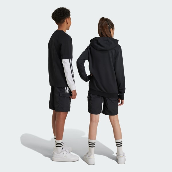 Svart Street Jam Woven Cargo Shorts Kids