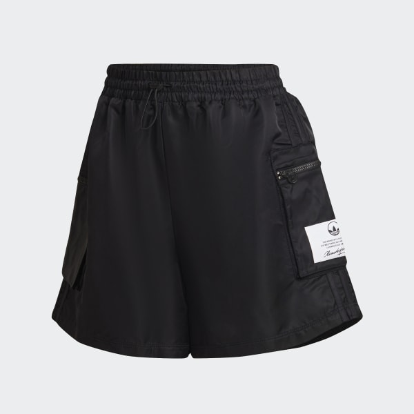 cerná Šortky High-Waist Nylon CQ222