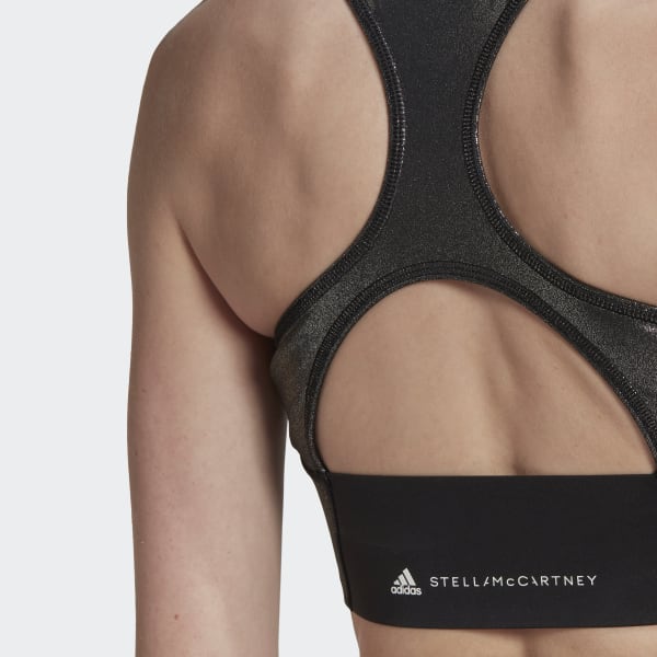 Czerń adidas by Stella McCartney Shiny Training Crop Top JKM01