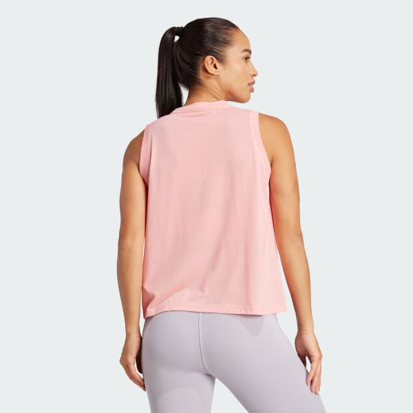 Rosa Playera sin Mangas de Entrenamiento Train Essentials Big Performance Logo
