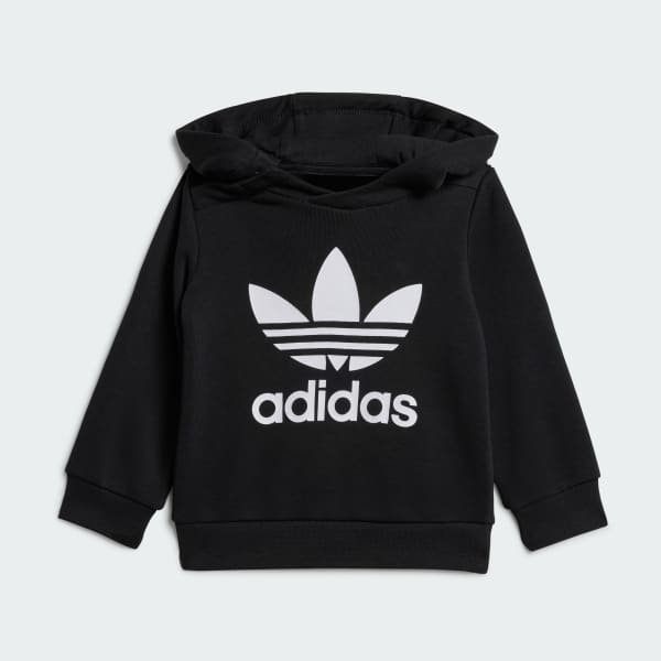 Negro Conjunto Adicolor Sudadera con Gorro y Pants Niños