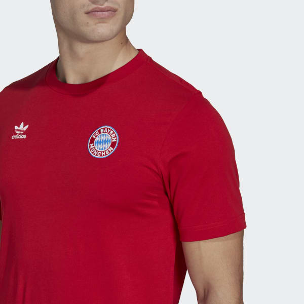 Rood FC Bayern Essentials Trefoil T-Shirt BUT99