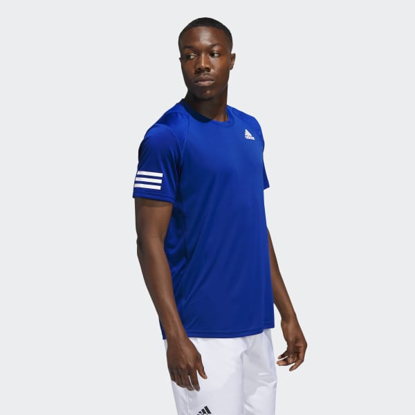 Blauw Club Tennis 3-Stripes T-shirt 22590