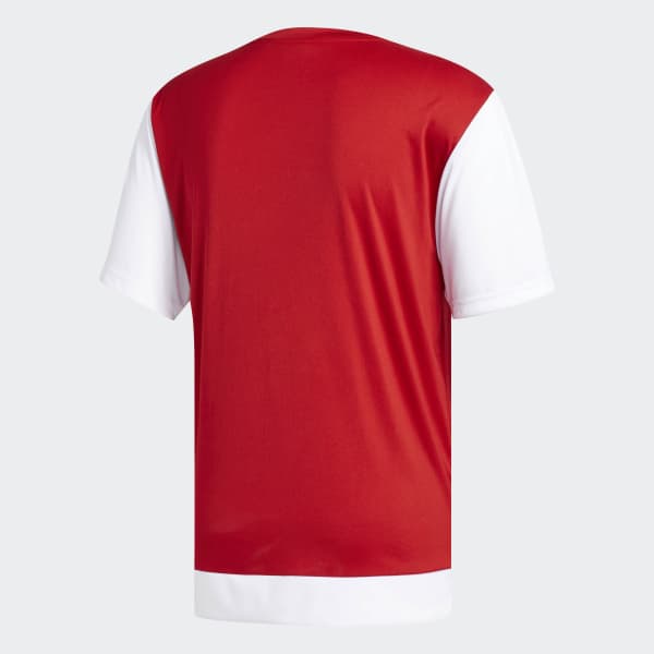 red and white adidas shirt