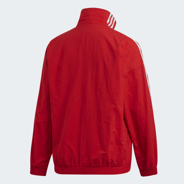 adidas track jacket women's red