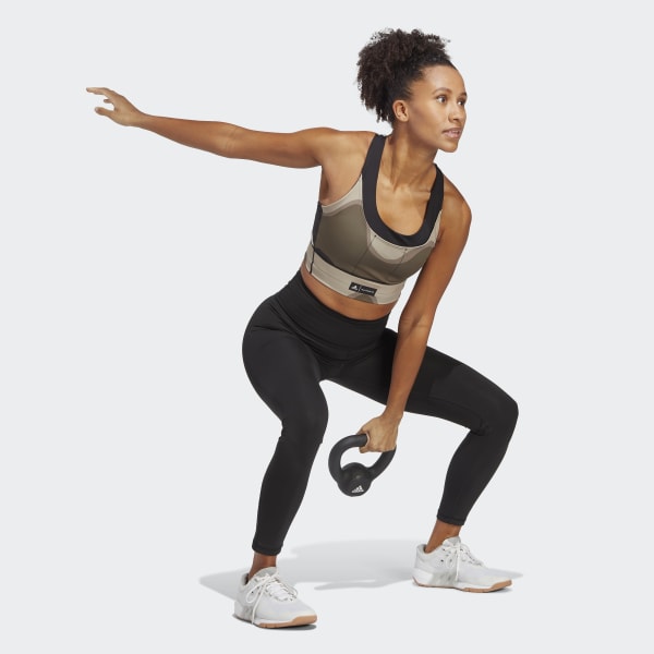 Braun adidas x Marimekko Running Pocket Sport-BH