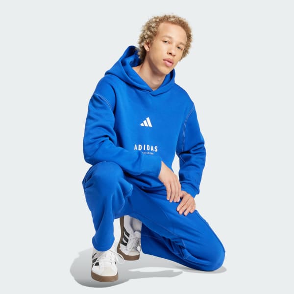 Blauw ALL SZN Fleece Graphic Hoodie