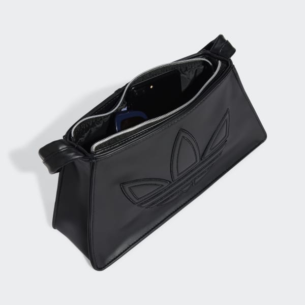 adidas Polyurethane Outline Trefoil Shoulder Bag Black adidas Thailand