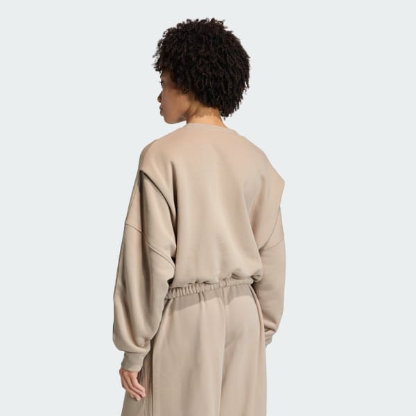 Bej GENİŞ BİSİKLET YAKA SWEATSHIRT