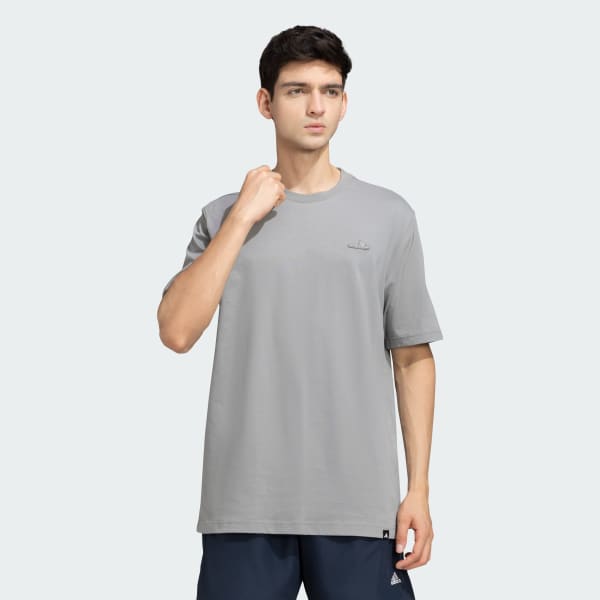Grey M L SLIDE TEE