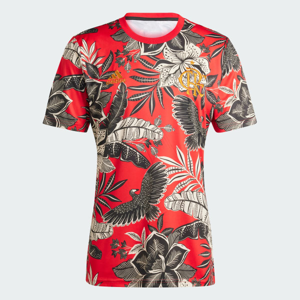 Vermelho Camisa Pre Jogo Flamengo x Farm Rio Masculina