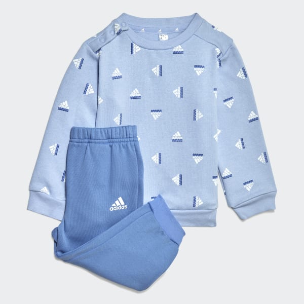 Azul Conjunto Jogger Brand Love Felpa
