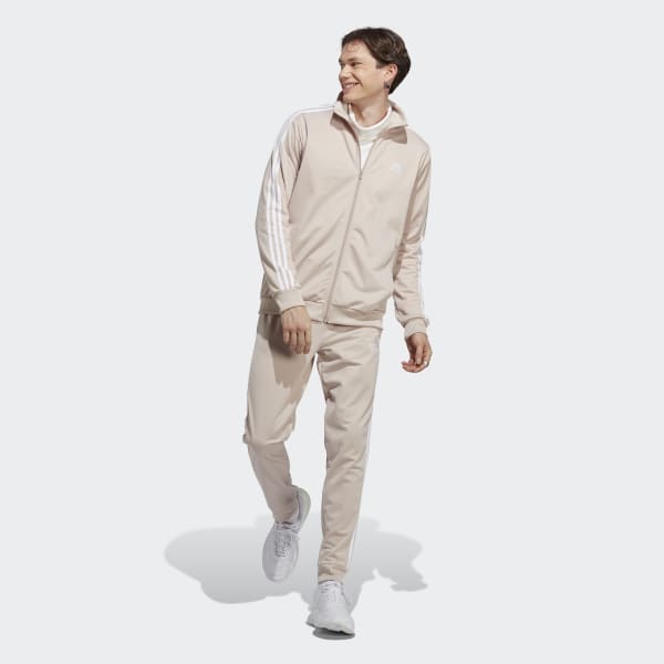 adidas Mens Sportswear Basic 3-stripes Fleece Track Suit