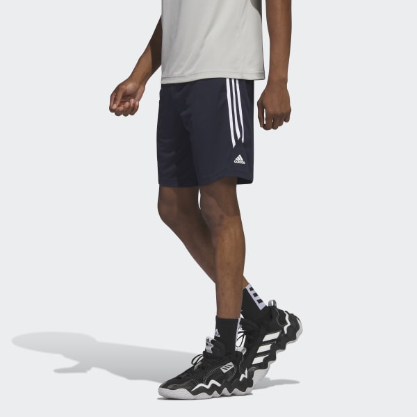 adidas Legends 3-Stripes Basketball Shorts - Blue