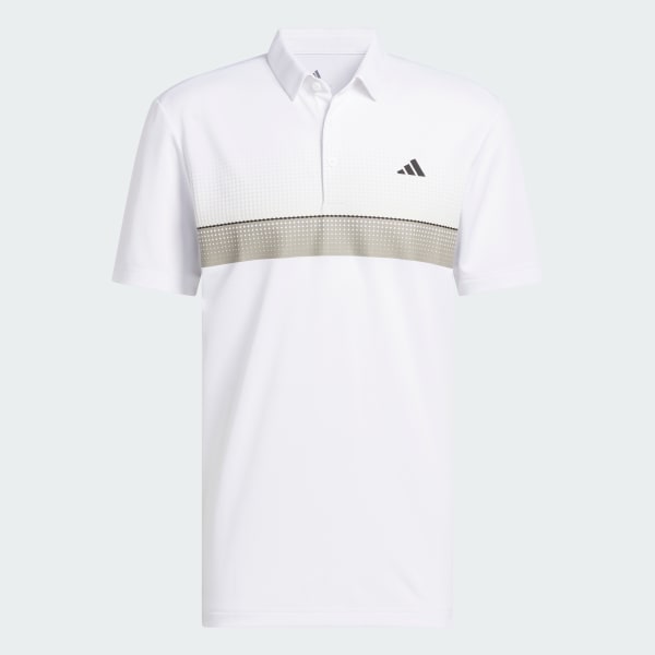 White Performance Allover Print Polo Shirt