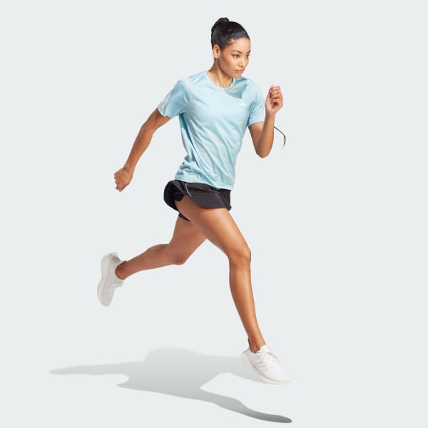 Blue Run Icons 3-Stripes Low-Carbon Running Tee