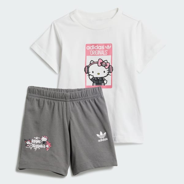 ホワイト アディダス オリジナルス × ハローキティ ショーツ & Tシャツ セットアップ