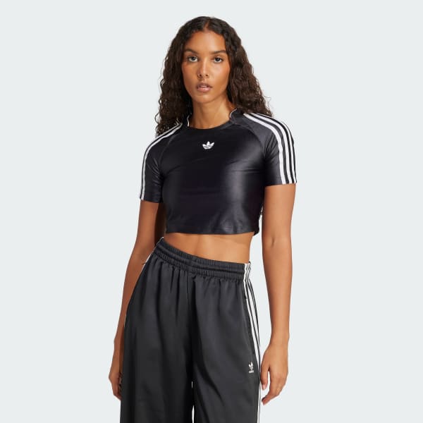 Black Adicolor Teamgeist Baby Tee