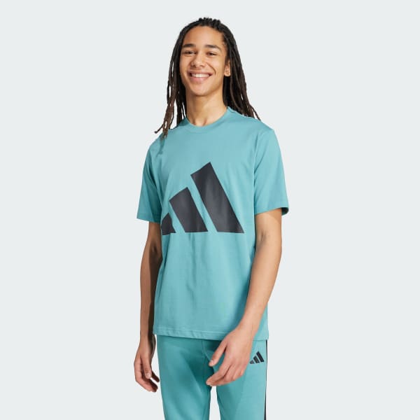 Turquesa Playera Essentials Logo Grande