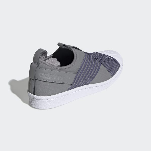 tenis adidas superstar slip on cinza