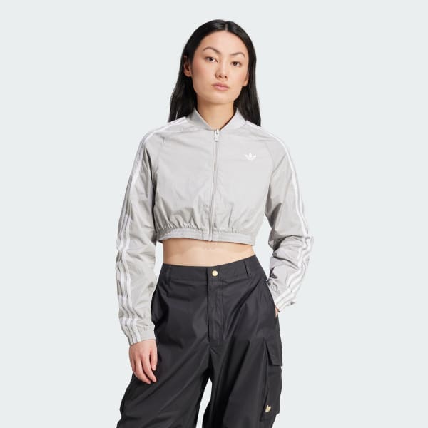 Grey Adicolor Teamgeist Cropped Track Top