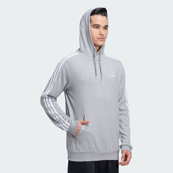 Grey 3 STRIPES HOODIE 