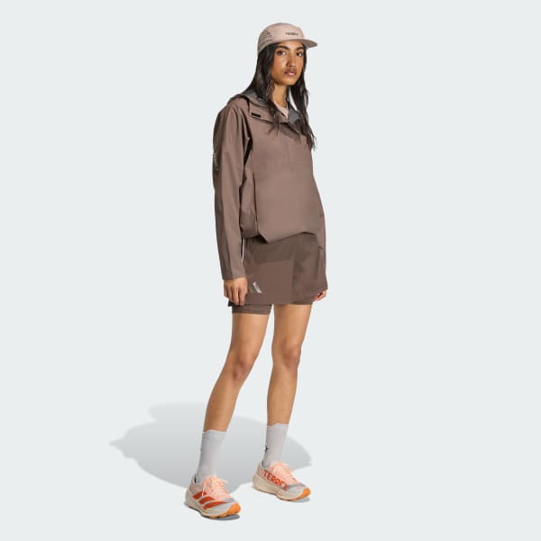 Brown Terrex Xploric 2.5 Layer CLIMAPROOF Anorak