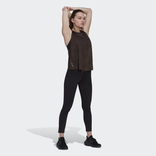 Zwart Run Icons Crocodile Print Running Tanktop JG906