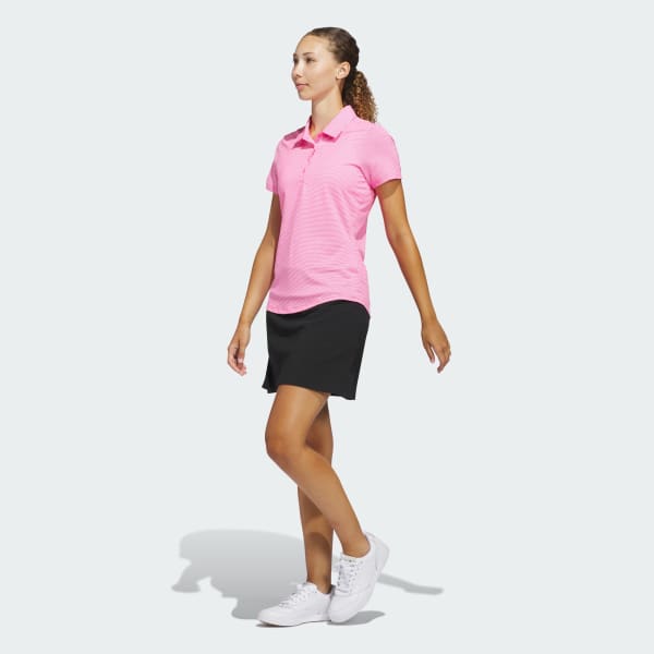 Pink Women's Ottoman Short Sleeve Polo Shirt