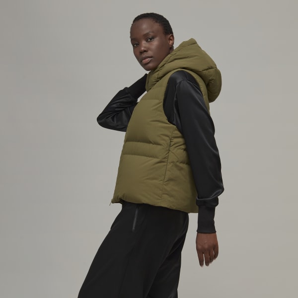 Zielony Classic Short Puffy Down Vest KO077