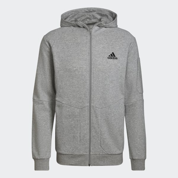 Adidas cotton fleece full zip hoodie sales
