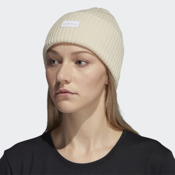 Beige Cuff Fold Beanie