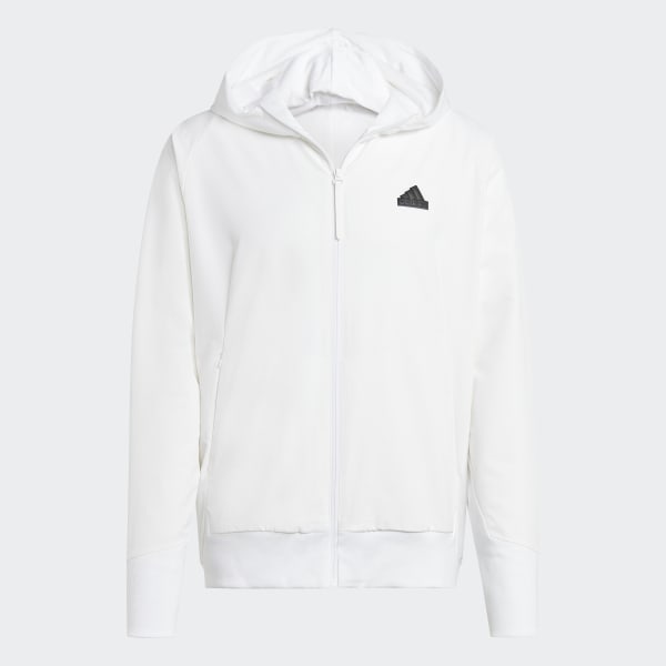 nn⭐︎♪ adidas Z.N.E. Woven Full-Zip Hooded Track Top - White | Free