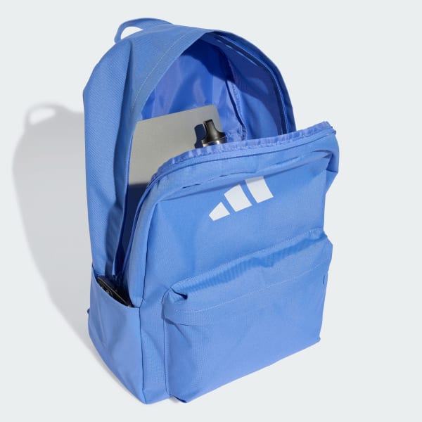 Azul Mochila Classic 3 Barras Logo