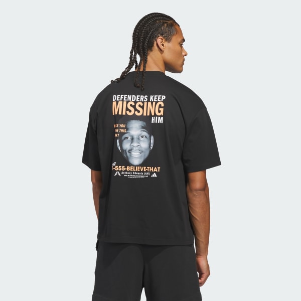 Black Anthony Edwards Face Graphic T-Shirt