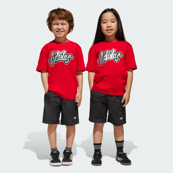 Merah Setelan T-Shirt dan Celana Pendek Anak