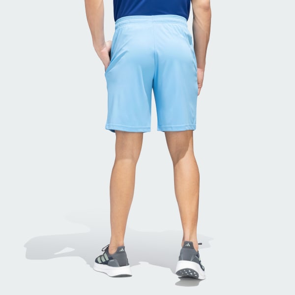 Blue Linear Graphic Shorts