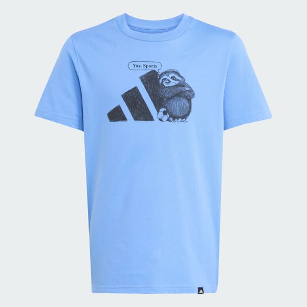 ブルー スポーツ グラフィック 半袖Tシャツ キッズ