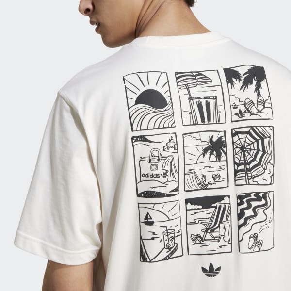 ★ adidas★ beach day tea white JC6540 80s_Graphic_Beach_Day_Tee_Whit