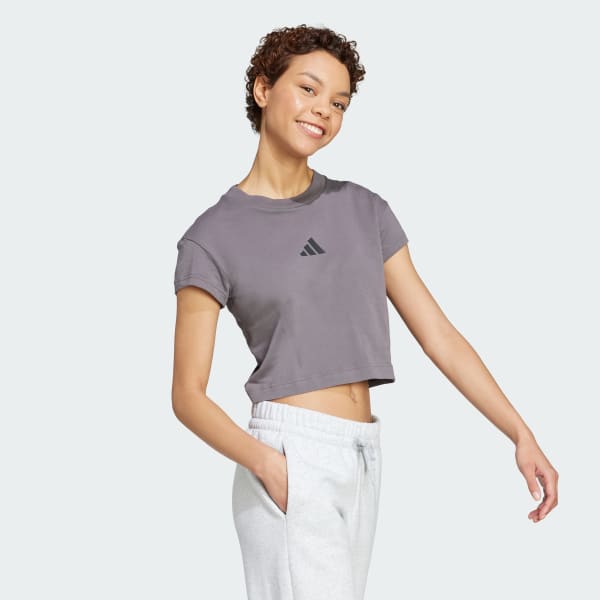 Grey Future Icons Small Logo Baby Tee