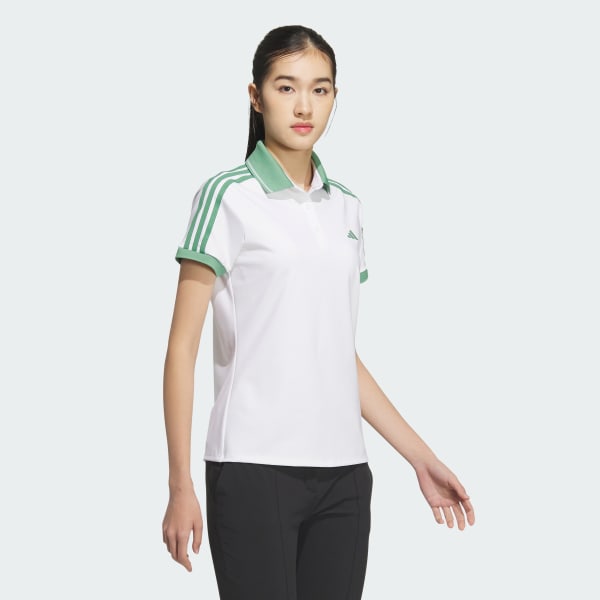 White 3-Stripes HEAT.RDY Short Sleeve Polo Shirt