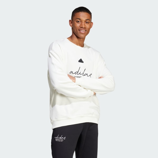 Blanc Sweat-shirt molleton Brand Love